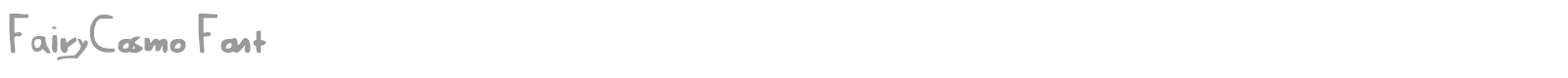 FairyCosmo Font font preview