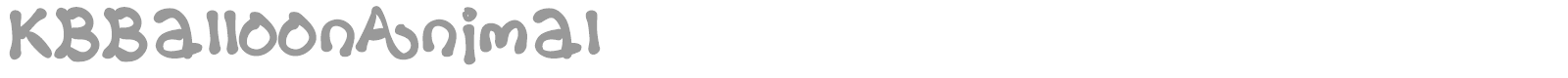KBBalloonAnimal font preview