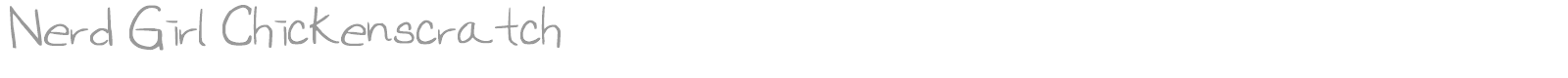 Nerd Girl Chickenscratch font preview