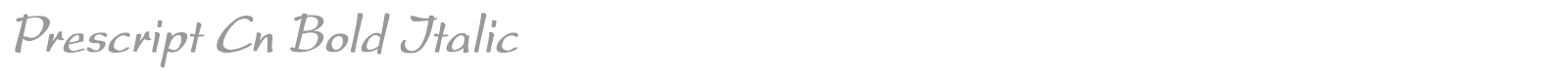 Prescript Cn Bold Italic font preview