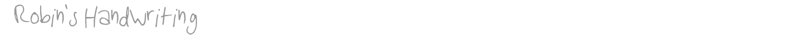 Robin's Handwriting font preview
