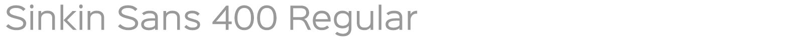 Sinkin Sans Family font preview