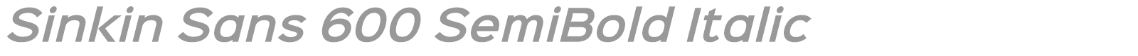 Sinkin Sans Family font preview