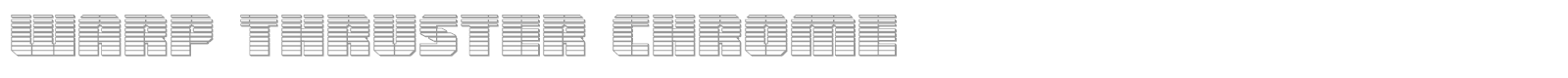 Warp Thruster Chrome font preview