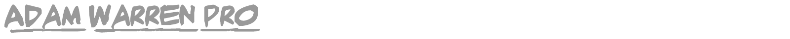Adam Warren pro font preview