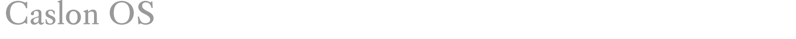 Caslon OS font preview