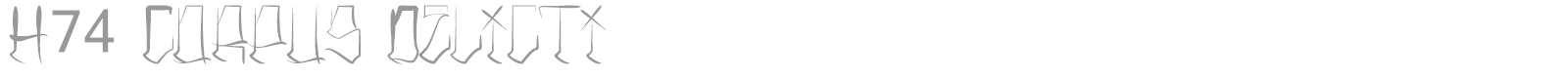 H74 Corpus Delicti font preview