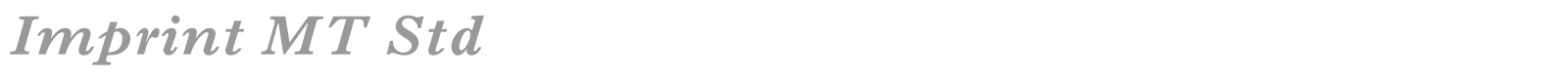 Imprint MT Std font preview