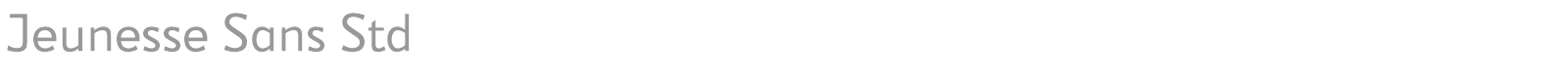 Jeunesse Sans Std font preview