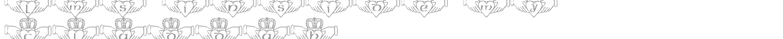 LMS Inside My Claddah font preview