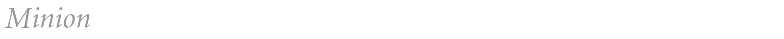 Minion font preview