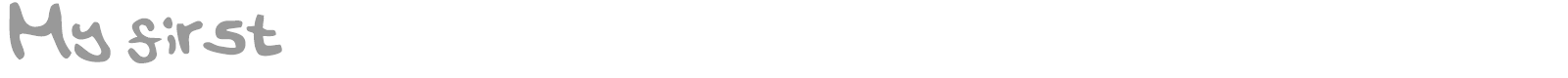 My first font preview