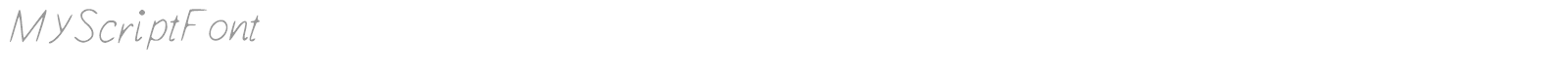 MyScriptFont font preview