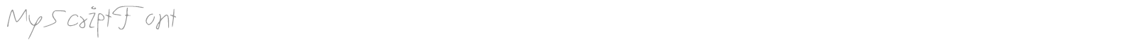 MyScriptFont font preview