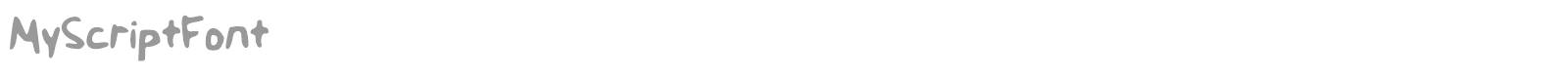 MyScriptFont font preview