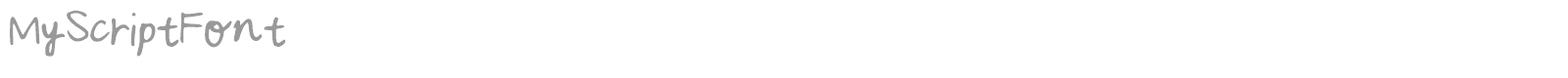 MyScriptFont font preview