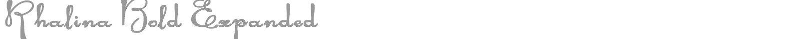 Rhalina Bold Expanded font preview