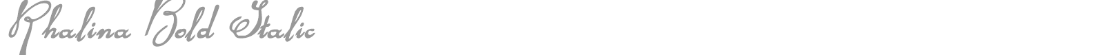 Rhalina Bold Italic font preview