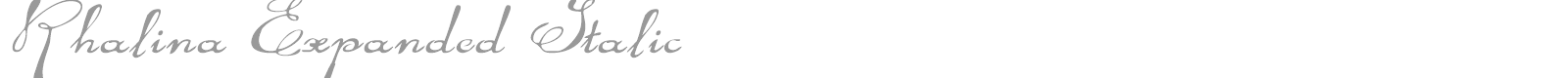 Rhalina Expanded Italic font preview