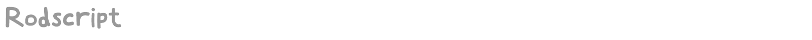 Rodscript font preview