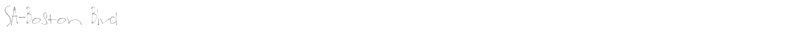 SA-Boston Blvd font preview