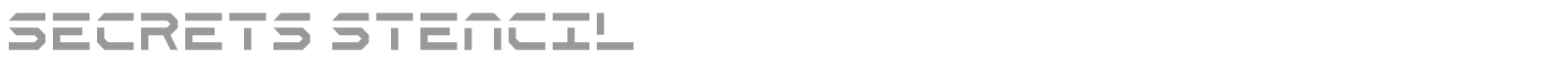 Secrets Stencil font preview