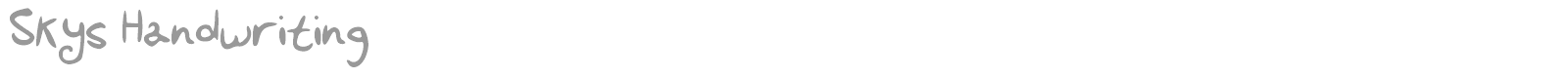Skys Handwriting font preview