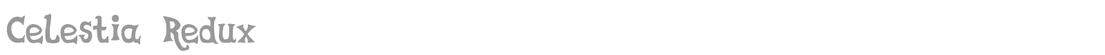 Celestia Redux Alternate font preview