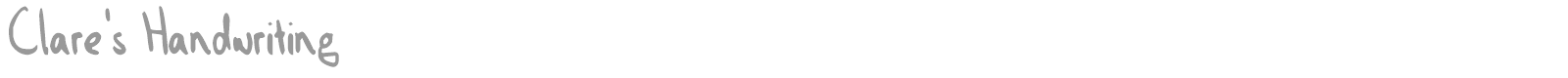 Clare's Handwriting font preview