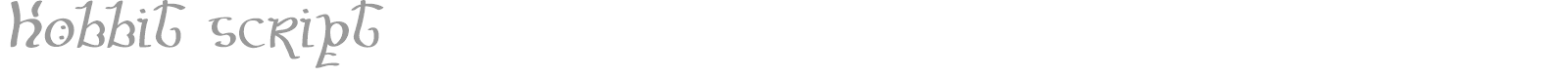 Hobbit script font preview