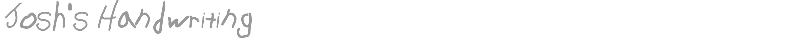 Josh's Handwriting font preview