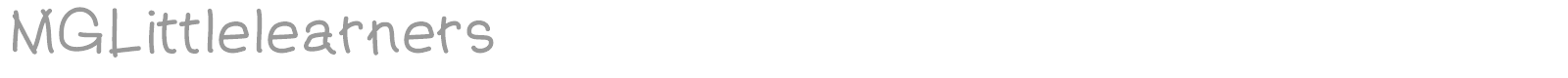 MGLittlelearners font preview