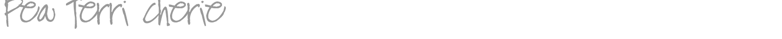 Pea Terri Cherie font preview
