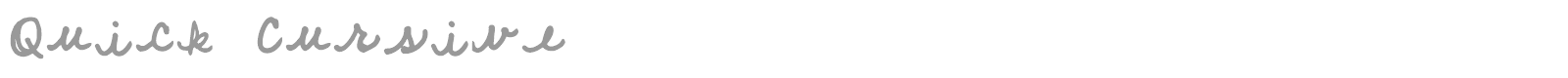 Quick Cursive font preview