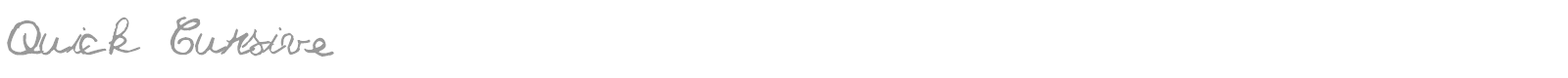 Quick Cursive font preview