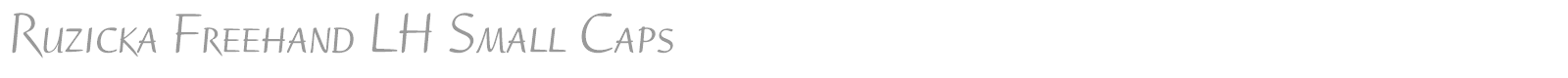 Ruzicka Freehand LH font preview