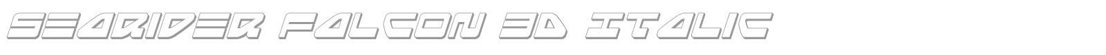 Searider Falcon Super-Italic font preview