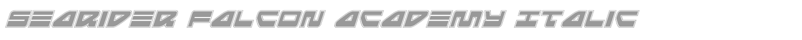Searider Falcon Super-Italic font preview