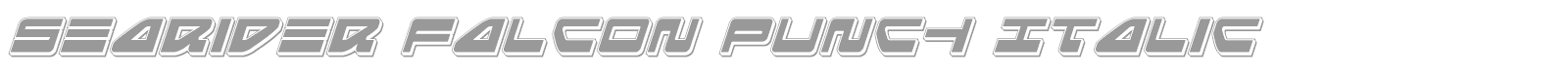 Searider Falcon Super-Italic font preview