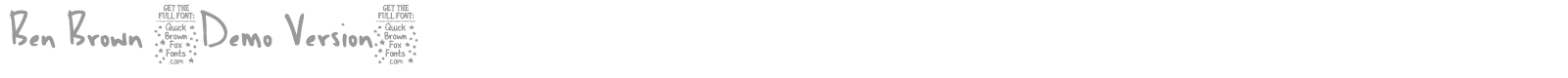 Ben Brown (Demo Version) font preview