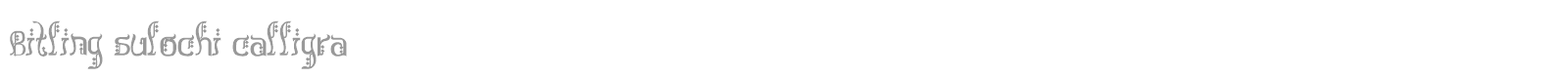Bitling sulochi calligra font preview