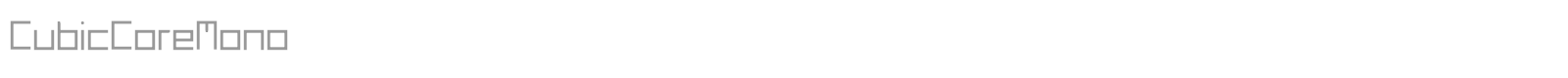 CubicCoreMono font preview