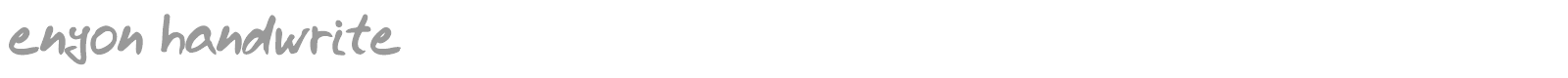 enyon handwrite font preview