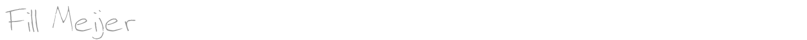Fill Meijer font preview