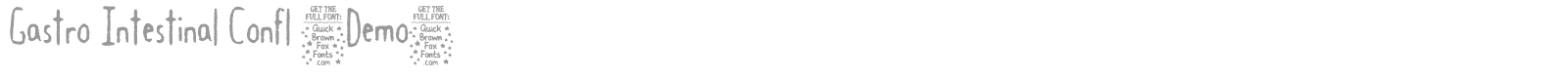 Gastro Intestinal Confl (Demo) font preview