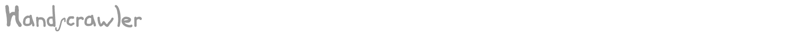 Handscrawler font preview