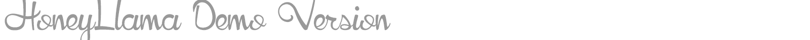 Honey Llama font preview