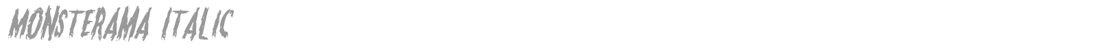 Monsterama Italic font preview