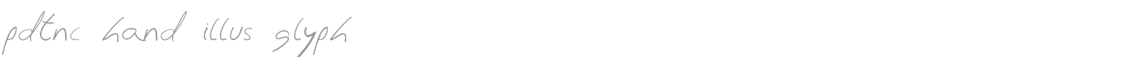 pdtnc hand illus glyph font preview
