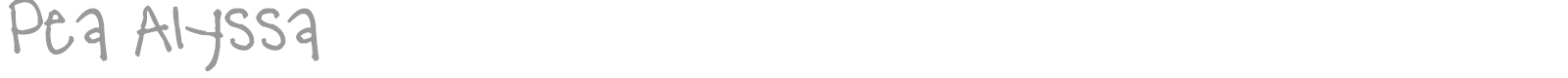 Pea Alyssa font preview